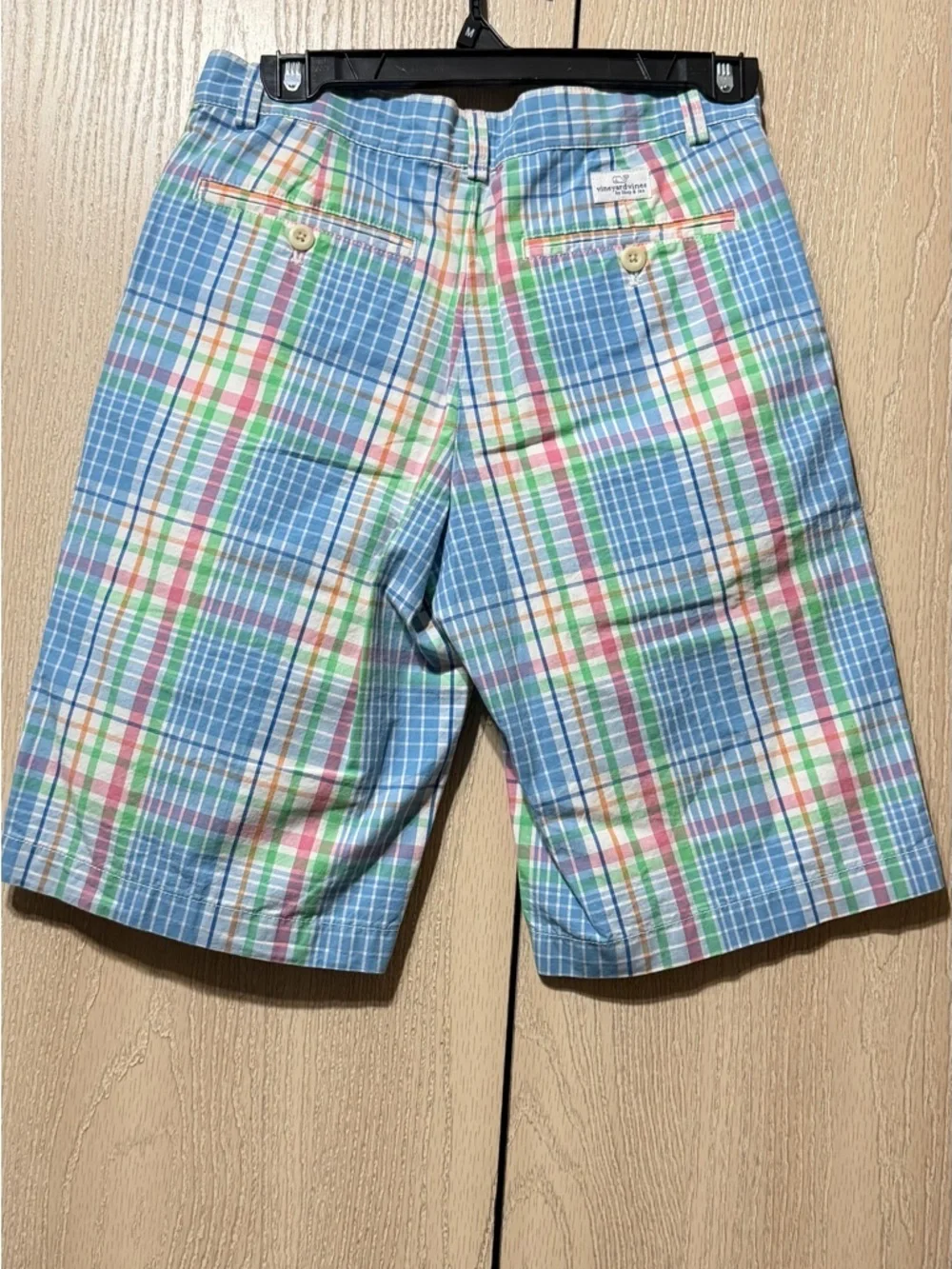 Boys Set of 2 Vineyard Vines Striped Shorts with Light Green and Navy